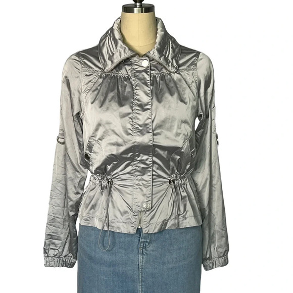 Guess Women's Jacket, silver (Metallic) Authentic Brand est. 1981, Sz L - Picture 2 of 16